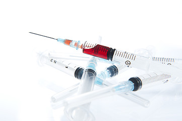Image showing A 2ml syringe and needle. Blur