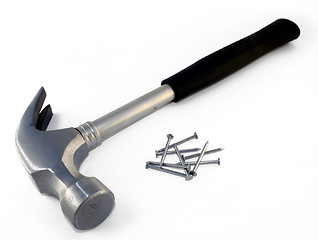 Image showing Hammer and nails #1