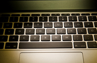 Image showing Keyboard squared black buttons on white background
