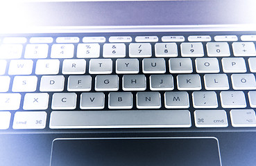 Image showing Laptop keyboard squared buttons on white background