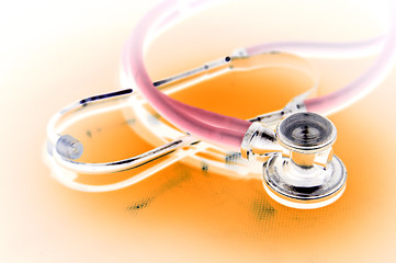 Image showing Isolated stethoscope waiting for patients to inspect