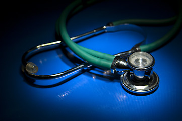 Image showing Isolated stethoscope waiting for patients to inspect