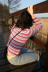 Image showing Waiting on the bridge