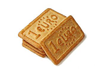 Image showing one euro biscuits