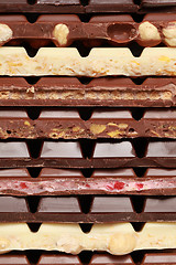 Image showing Stack of chocolate