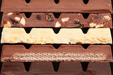 Image showing Stack of chocolate