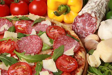Image showing Pizza Salami
