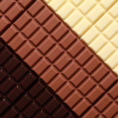 Image showing 3 sorts of chocolate