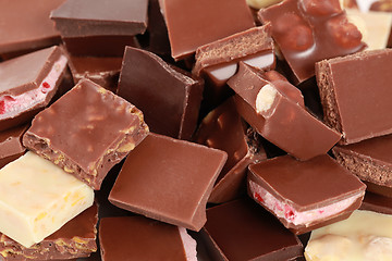 Image showing Different blocks of chocolate