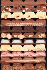 Image showing Stack of chocolate