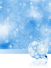 Image showing Elegant christmas background with baubles. EPS 8