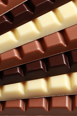 Image showing Stack of chocolate