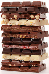 Image showing Stack of chocolate