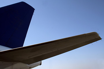 Image showing Airplane wing