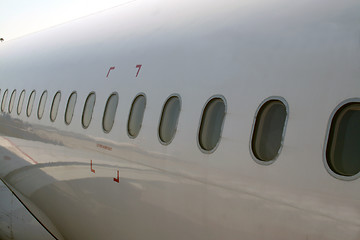 Image showing Airplane windows