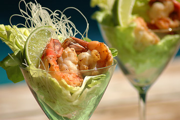 Image showing Lime shrimp cocktail