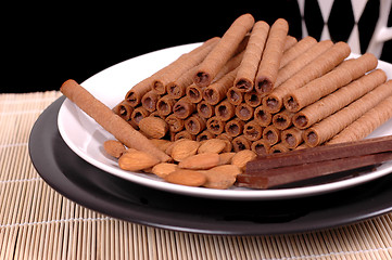 Image showing Chocolate Viennese wafers