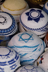 Image showing yarmulkes with david's star