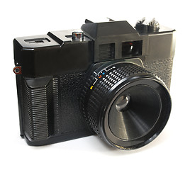 Image showing black primitive plastic camera 