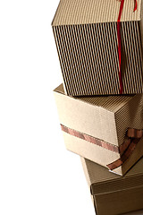 Image showing stack of cardboard boxes