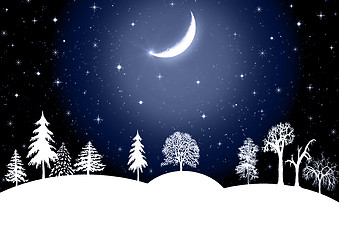 Image showing Winter christmas landscape