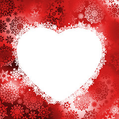 Image showing Christmas frame in the shape of heart. EPS 8