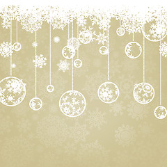 Image showing Christmas background with snowflakes. EPS 8