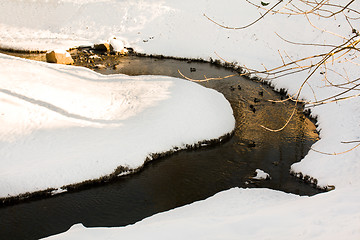 Image showing The frozen river