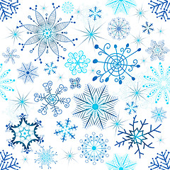 Image showing Christmas seamless white pattern