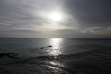 Image showing View of sky and sea few minutes before storm.