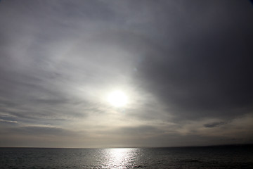 Image showing View of sky and sea few minutes before storm.