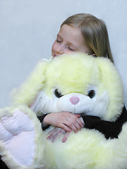 Image showing Young girl with lovely toy