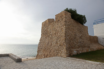 Image showing Hammamet Medina fortified walls, Tunisia
