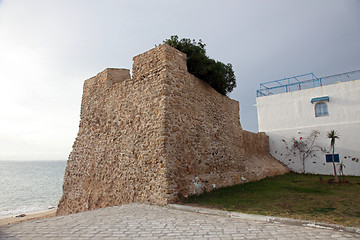 Image showing Hammamet Medina fortified walls, Tunisia