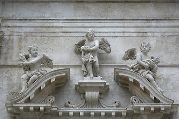 Image showing Statue of the angel, church of St Blaise in Dubrovnik