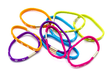 Image showing Colorful rubber bands