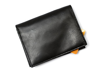 Image showing Black wallet and Credit card