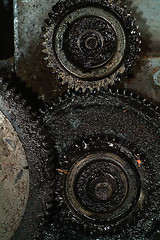 Image showing Old greasy gears