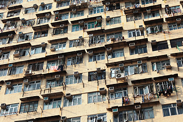 Image showing old apartment building in Hong Kong