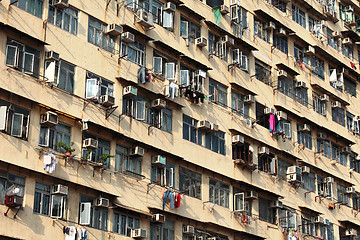 Image showing old apartment building in Hong Kong