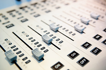 Image showing audio mixing planel