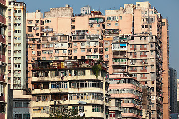 Image showing old apartment building in Hong Kong