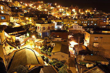 Image showing chiu fen village at night, in Taiwan