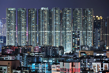 Image showing night view of Hong Kong