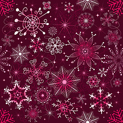Image showing Christmas purple pattern (seamless)
