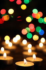 Image showing candles and the christmas tree