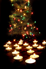 Image showing candles and the christmas tree