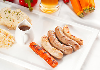 Image showing selection of all main type of german wurstel saussages