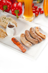 Image showing selection of all main type of german wurstel saussages