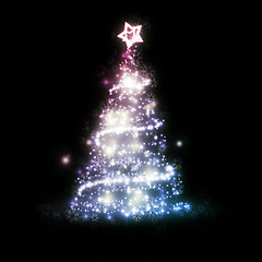 Image showing red blue christmas